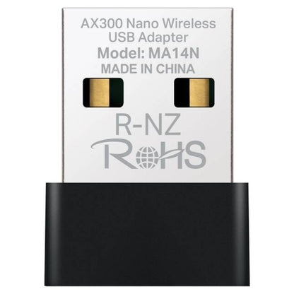 MERCUSYS MA14N AX300 Nano Wi-Fi 6 USB Adapter | 287 Mbps 2.4 GHz | USB 2.0 | MU-MIMO | Windows & Linux