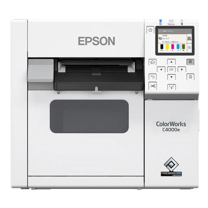Epson ColorWorks C4000e (BK) Colour Label Printer | 1200 x 1200 DPI | 100 mm/s | USB | Autocutter | C31CK03102BK