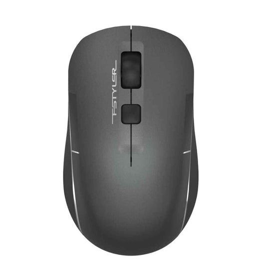 A4Tech Fstyler FB26CS Air2 Wireless Mouse – Dual Mode (BT + 2.4G), Rechargeable, Desk + Air Control, White Backlit