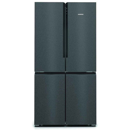Siemens iQ300 605L French Door Bottom Freezer Fridge Freezer – Black Steel Anti-Fingerprint, (KF96NAXEAG)