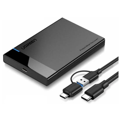 UGREEN 60735 SATA External Hard Drive Enclosure | 2.5-Inch HDD &amp; SSD | USB-C | Up to 6Gbps | USB 3.0