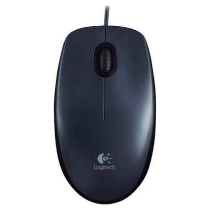 Logitech M90 Wired Mouse | 1000 DPI Optical Tracking | Ambidextrous Design | Plug-and-Play USB Connectivity | Black | 910-001793