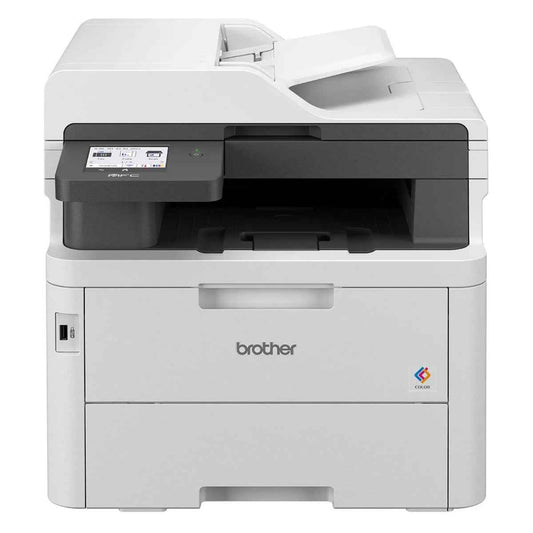 Brother MFC-L3760CDW Color Laser Printer, Print, Scan, Copy, Fax, Up to 26/27 ppm Print Speed, Up to 600 x 600 dpi Resolution, 3.5" Color Touch LCD Display, White