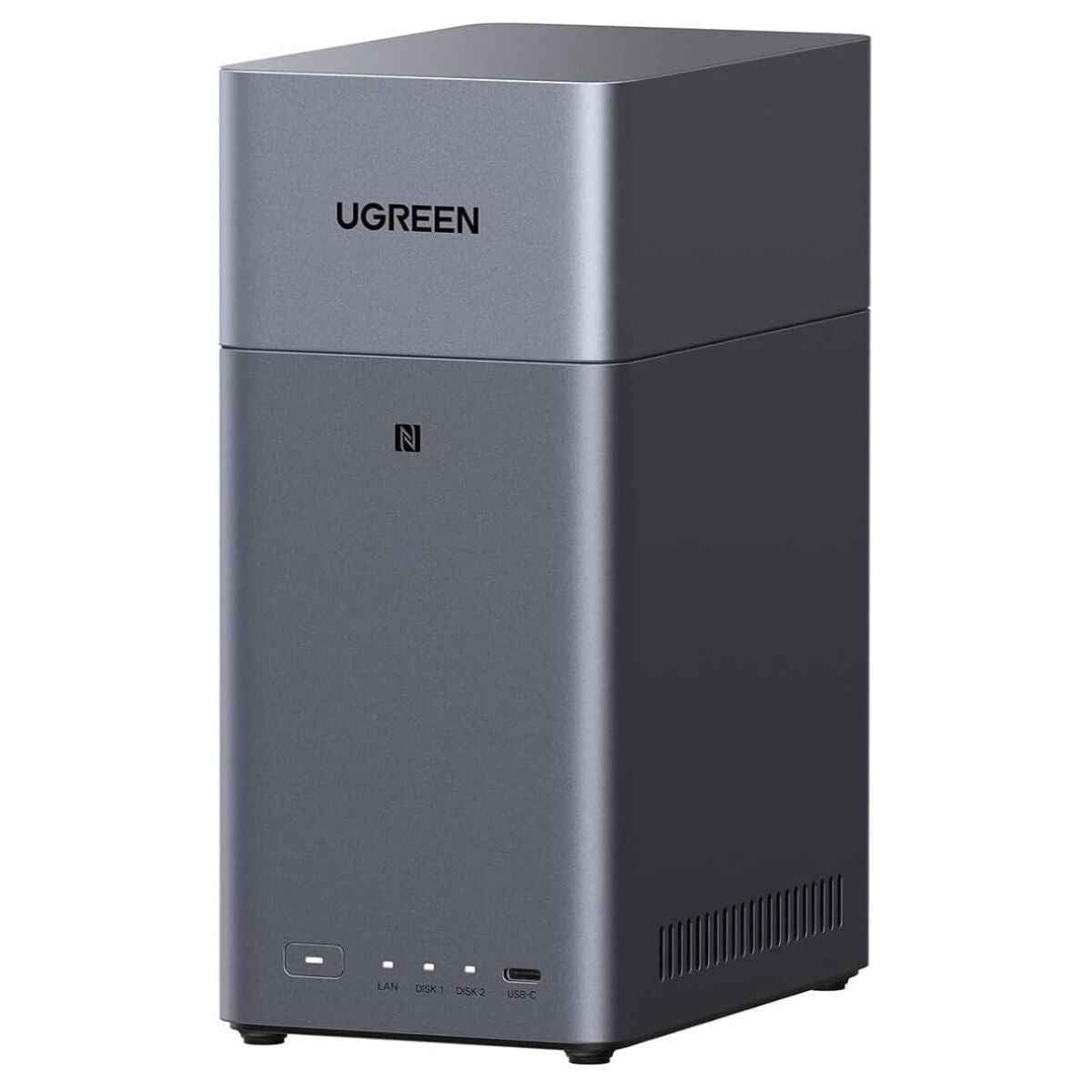 UGREEN NASync DH2300 2-Bay Desktop NAS – 60TB, AI Photo Album, 4K HDMI (Diskless)