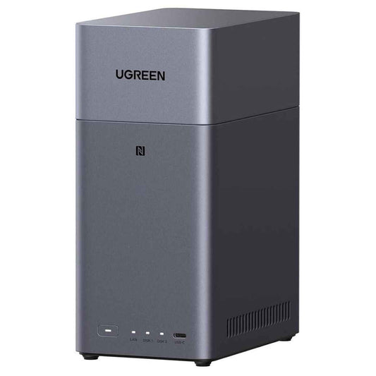 UGREEN NASync DH2300 2-Bay Desktop NAS – 60TB, AI Photo Album, 4K HDMI (Diskless)