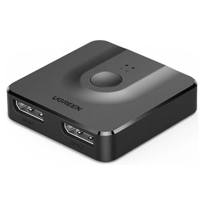 UGREEN CM430 2-in-1 DisplayPort Switch | 2× DisplayPort Input to 1× DisplayPort Output | 4K / 1080P | Black | 60622