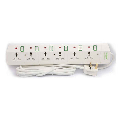 Terminator TPB 6G 6 Way Universal Power Extension Socket With 13A 3M & 5M Cable