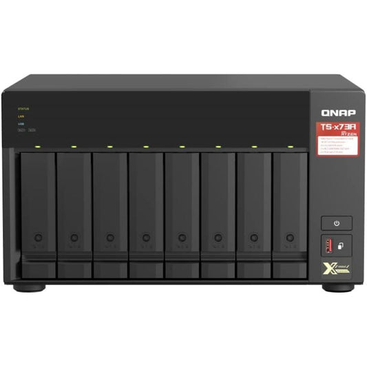 QNAP TS-873A-8G 8-Bay NAS – AMD Ryzen V1500B, 2.5GbE, NVMe, PCIe Expansion | 3 Years Warranty