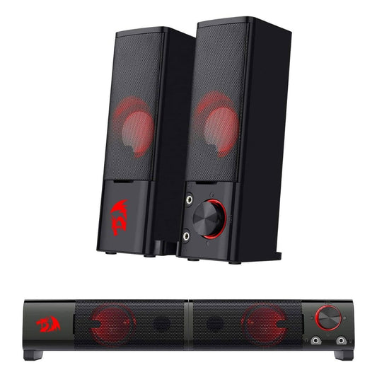 Redragon Orpheus GS550 PC Gaming Speakers | 2.0 Channel Stereo | 3W x 2 Power | Compact Desktop Sound Bar | Black