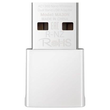 MERCUSYS MA30N AC1300 Nano Wi-Fi Adapter | Dual-Band 1267 Mbps | USB 2.0 | Internal Antenna | WPA3 | Black