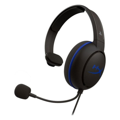 HyperX Cloud Chat Headset | PS4 Licensed Chat Headset | Reversible Design | Lightweight Comfort | HX-HSCCHS-BK/EM