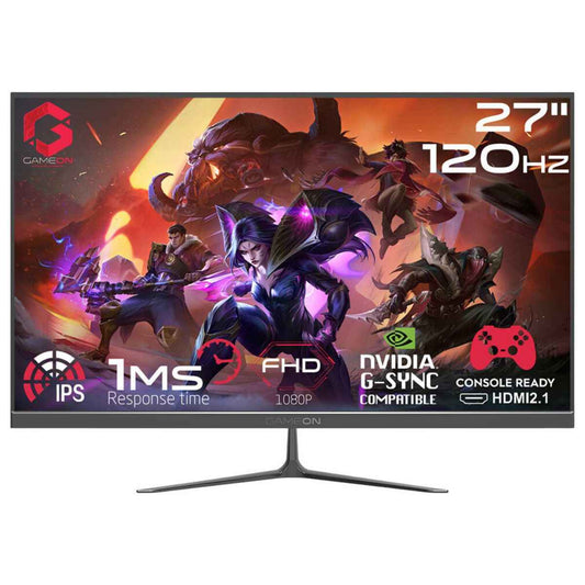 GAMEON GOES27FHD120IPS Essential Series 27" FHD, 120Hz, MPRT 0.5ms, HDMI 2.1, Fast IPS Gaming Monitor (Supports PS5) - Black