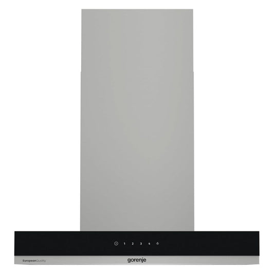 Gorenje WHT644EXGB Built-In Wall Cooker Hood, 60cm, 557m³/h Extraction Rate, T-Shape Design, LED Lighting, Stainless Steel&nbsp;