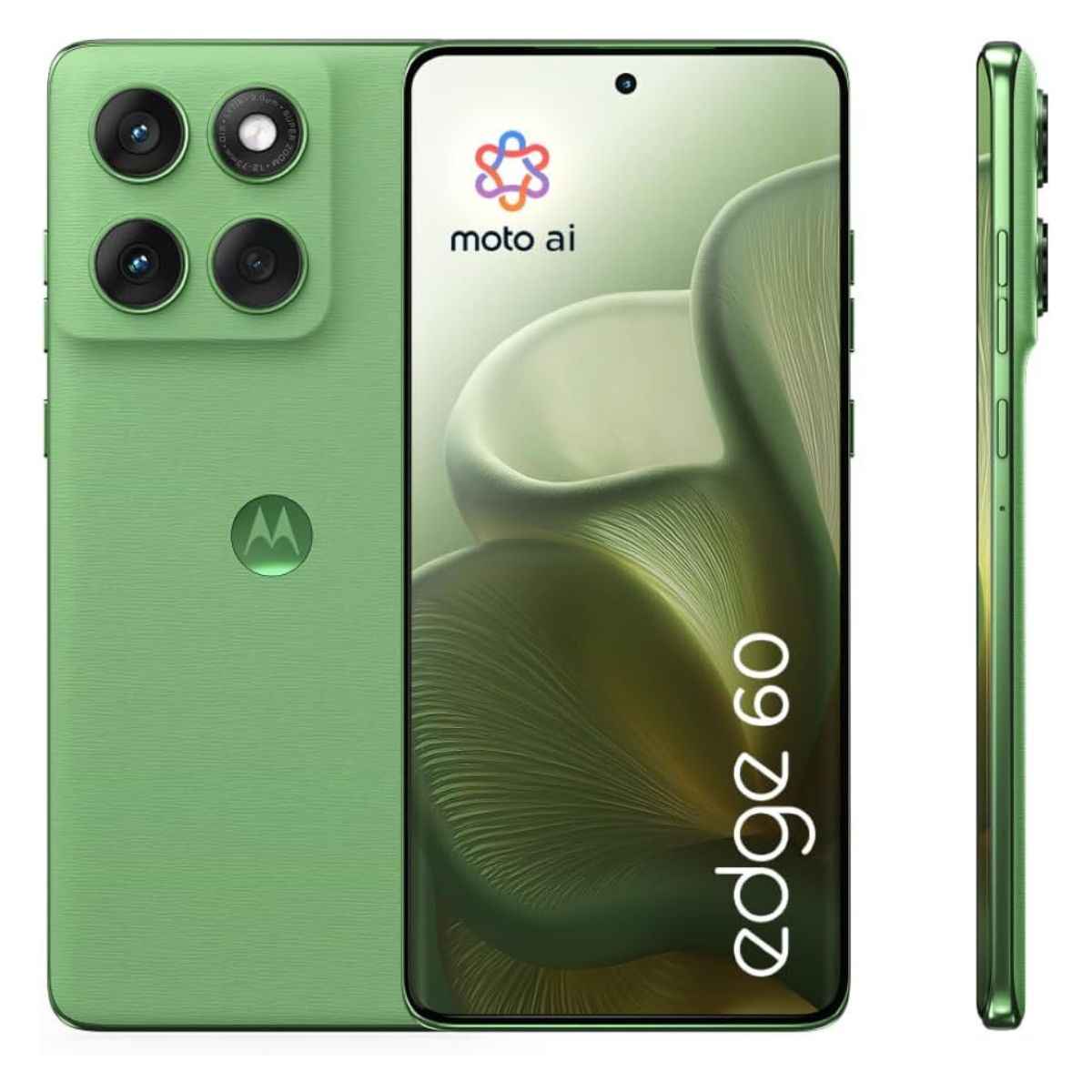 Motorola Edge 60 5G Smartphone, 12GB RAM + 12GB RAM Boost, 512GB Storage, MediaTek Dimensity 7300, 6.67" pOLED 120Hz Display, 50MP AI Camera, IP68/IP69, Android 15, PANTONE Shamrock, UAE Version
