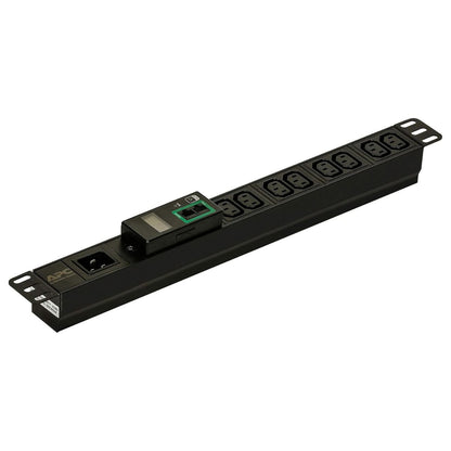 APC Easy Rack PDU Metered 1U | 16A Input | 230V Output | 8 x IEC C13 Outlets | 3680VA Load Capacity | Black | EPDU1016M