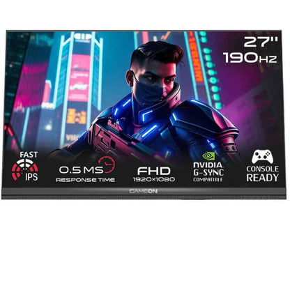 GAMEON GOM27FHD190IPSX Midnight Pro X Series 27" FHD, 190Hz, MPRT 0.5ms, HDMI 2.1, Fast IPS Gaming Monitor (Supports PS5) | Only Monitor
