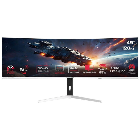 GAMEON GOAC49DQHD120 49-Inch DQHD Curved Gaming Monitor | Fast VA | 120Hz | 0.5ms MPRT | FreeSync & Adaptive-Sync | GOAC49DQHD120