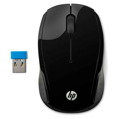 HP 200 Wireless Mouse | 1,000 DPI Optical Sensor | 2.4GHz Wireless Connectivity | Black | X6W31AA