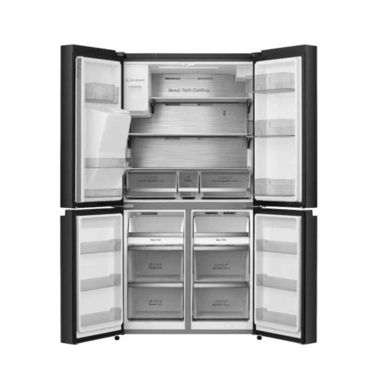 Gorenje 4 Doors 541 L French Bottom Freezer Refrigerator NRM9181SBI with Ice Crusher & Water Dispenser
