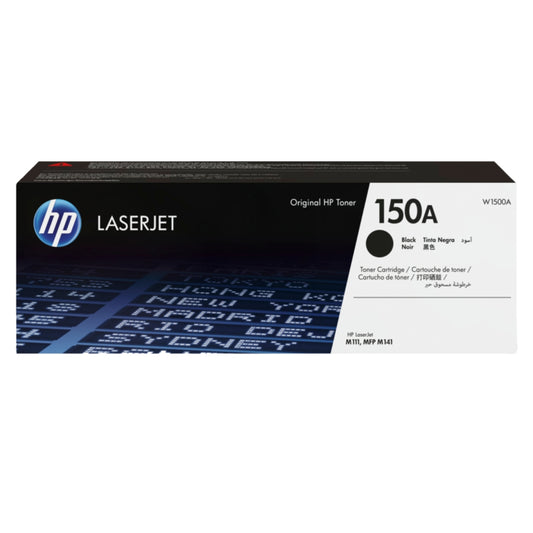 HP 150A Black Original LaserJet Toner Cartridge – W1500A, Sharp Black Printing, Reliable HP Performance