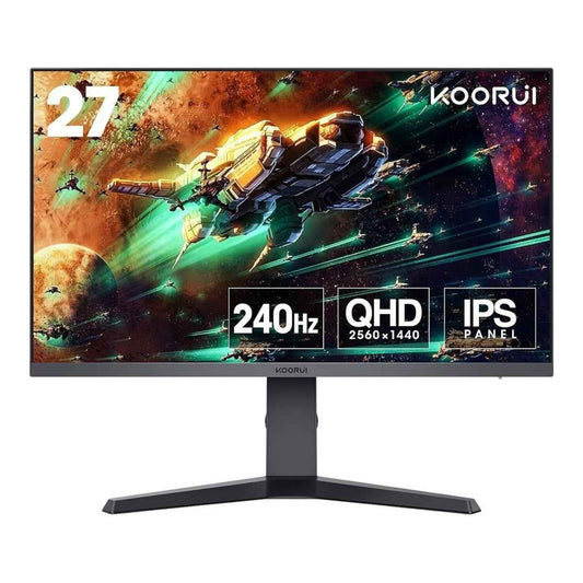 Koorui 27E3QK Gaming Monitor – 27" IPS 2K QHD Display, 240Hz Refresh Rate, 1ms (OD) Response Time, AdaptiveSync Technology