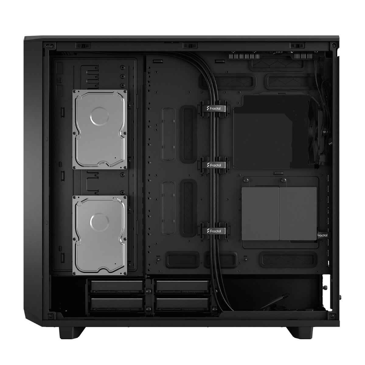 Fractal Design Meshify 2 XL, E-ATX, ATX, Micro-ATX & Mini-ITX Support, 6 x 2.5/3.5" Drive Bays, Light Tint Tempered Glass - Black, Full-Tower Case
