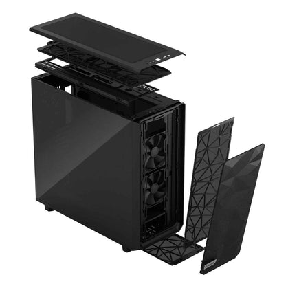 Fractal Design Meshify 2 XL, E-ATX, ATX, Micro-ATX & Mini-ITX Support, 6 x 2.5/3.5" Drive Bays, Light Tint Tempered Glass - Black, Full-Tower Case