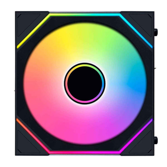 Lian-Li UNI FAN SL-INF Wireless Case Fans – 120mm, 2300 RPM, 67 CFM Airflow, FDB Bearing, Pack of 3, Black | 12SLIN1W3B