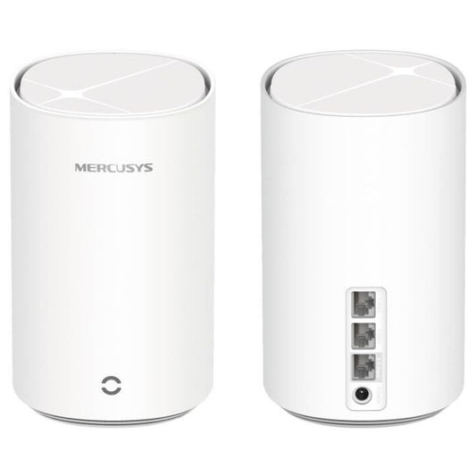 MERCUSYS Halo E27BE Whole Home Mesh Wi-Fi 7 System | BE3600 Dual-Band | 2880Mbps 5GHz + 688Mbps 2.4GHz | MLO &amp; 4K-QAM | 2.5Gbps + 2× Gigabit Ports | 200+ Devices | 460m² Coverage | 2-Pack