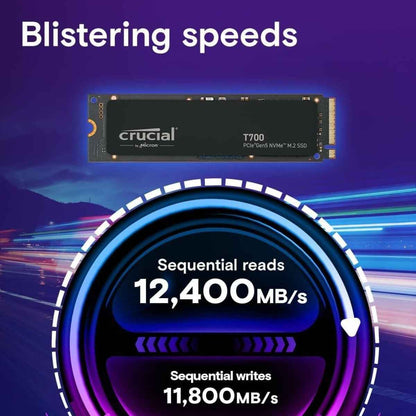 Crucial T700 PCIe 5.0 NVMe SSD - Ultra‑High Performance Gen‑5 Storage