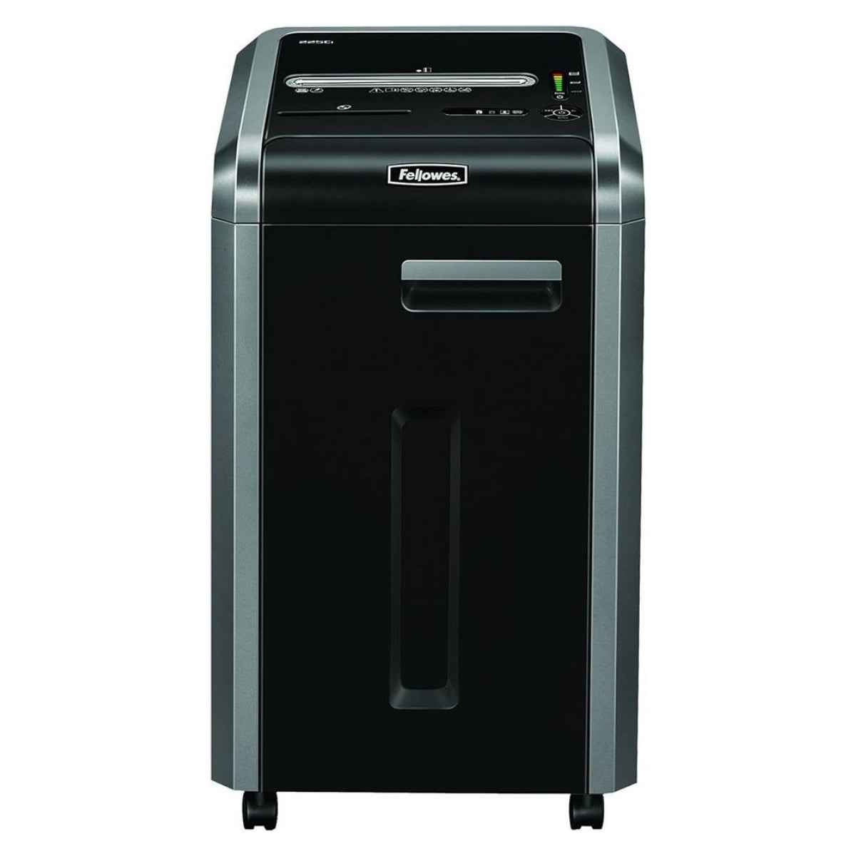 Fellowes PowerShred 225Ci Cross-Cut Shredder, 60L Bin Capacity, 4 x 38mm Cut Size, P-4 Security Level, SafeSense & SilenShred Technology, Shreds Up to 24-Sheets, Energy Saving System, Black | 225Ci