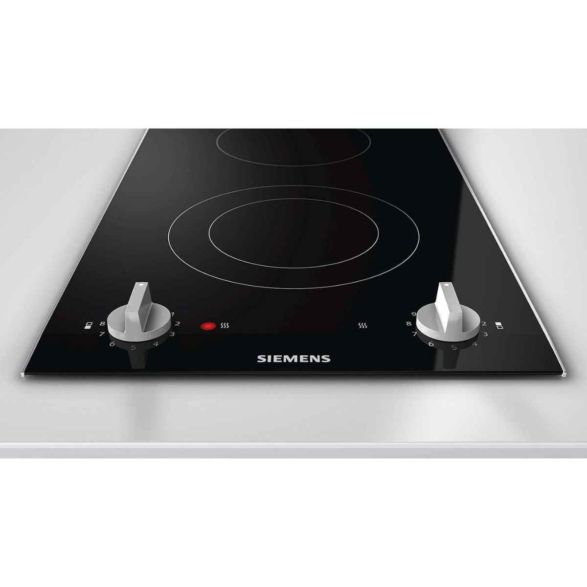Siemens ET375CFA1M Domino Electric Hob – 30cm Built-In, Black Glass, Compact Design
