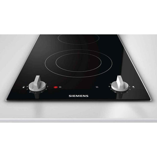 Siemens ET375CFA1M Domino Electric Hob – 30cm Built-In, Black Glass, Compact Design