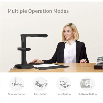 CZUR ET16 Plus Advanced Book & Document Scanner, 2nd Gen Auto-Flatten, Deskew Tech, 16MP Sony Camera, Capture A3, 186 languages OCR, Convertable PDF/Searchable PDF/Word/TIFF/Excel | CZUR ET16 Plus