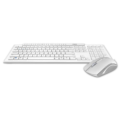 Rapoo 9320M Multi-Mode Wireless Keyboard & Mouse Combo – Bluetooth 3.0/4.0/5.0, 2.4GHz, Spill-Resistant, 1300 DPI Mouse