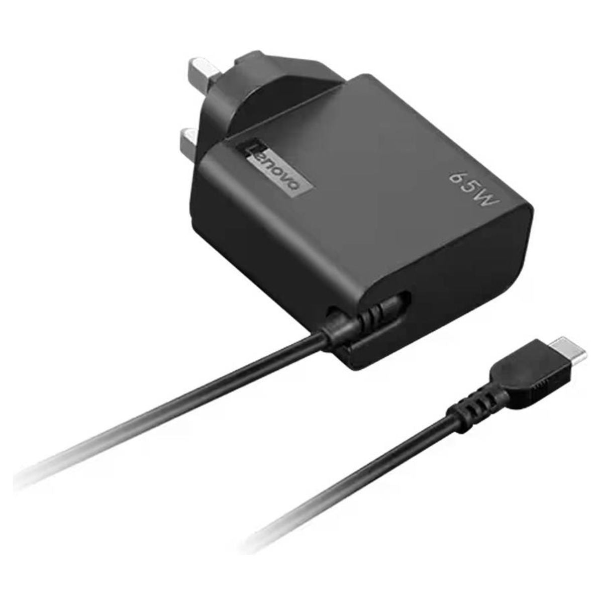 Lenovo 65W USB-C Wall Adaptor | UK Pin | PD 3.0 | 100-240V | 170cm Cable | Black | 4X21L54612