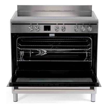 Terim TERVC96ST 90x60cm Electric Cooker – 5 Cooking Zones, 9 Oven Functions, Turbo Fan, Silver