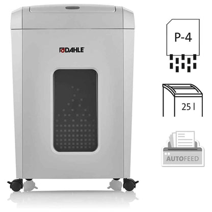 Dahle ShredMATIC 150 Auto Feed Shredder – 150 Sheet Automatic Feeder, P-4 Cross Cut Security, Oil-Free Operation