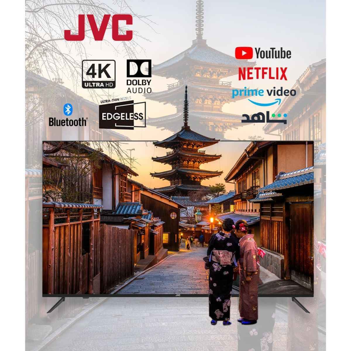 JVC 50 Inch 4k UHD Smart TV Android Official With Google Assistant, Google Play, Netflix, YouTube, Wi-Fi Color Black Model LT50N7105, 1 Years Full Warranty