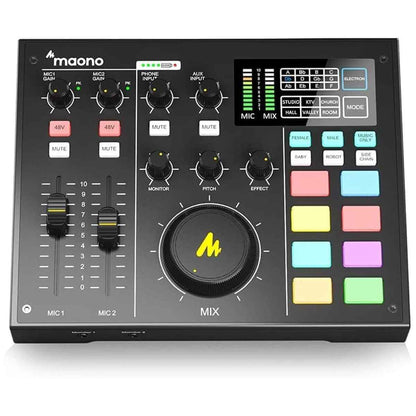 Maonocaster AU-AM100 All-In-One Podcast Production Studio – Black