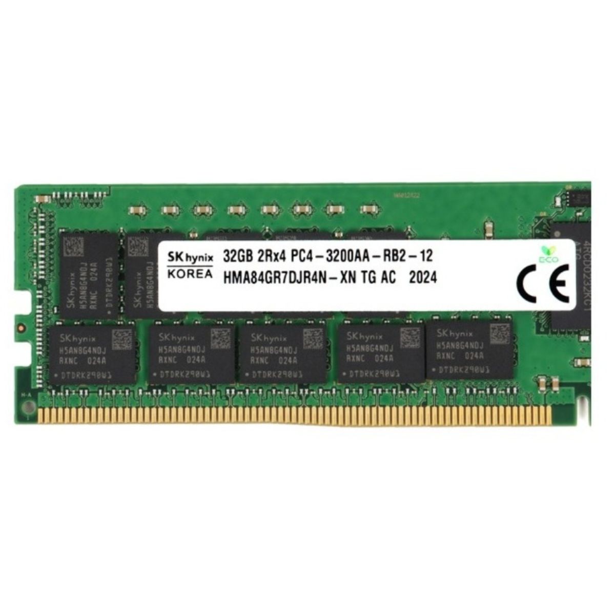 Hynix 32GB DDR4 RDIMM PC4-25600R Dual Rank x4 Server Memory | 3200 MT/s, 288-Pin | HMA84GR7DJR4N-XN