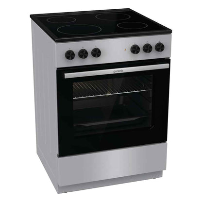 Gorenje GEC6A11SG Electric Cooker – 60cm Width, Ceramic Hob &amp; 65L Oven