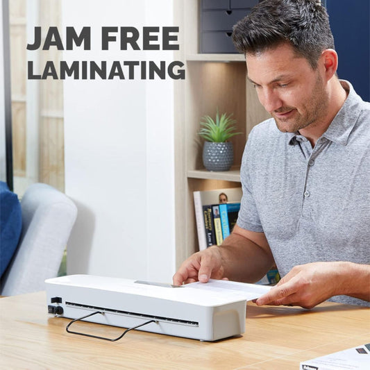 Fellowes Pixel A3 Laminator | Supports 80–125 Micron Pouches | Quick Warm-Up | Jam Release Lever | Auto Shut-Off | White