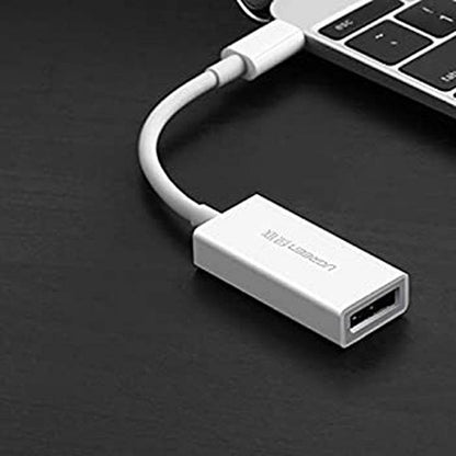 UGREEN 40372 USB-C to DisplayPort Adapter | 4K 60Hz | 15CM | White