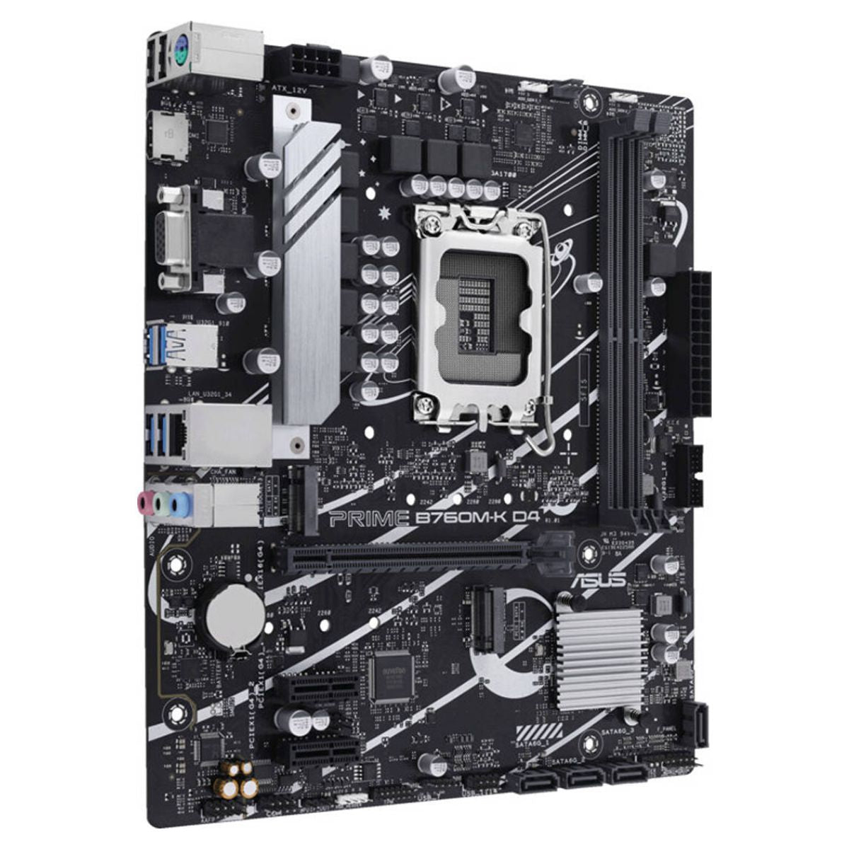 Asus PRIME B760M-K D4 LGA 1700 Micro-ATX Motherboard | DDR4 | PCIe 4.0 | 2.5Gb Ethernet | Aura Sync