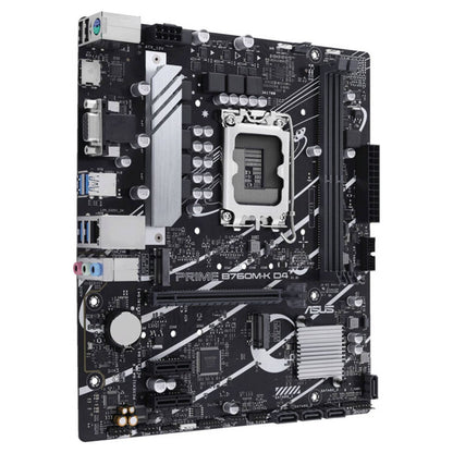 Asus PRIME B760M-K D4 LGA 1700 Micro-ATX Motherboard | DDR4 | PCIe 4.0 | 2.5Gb Ethernet | Aura Sync