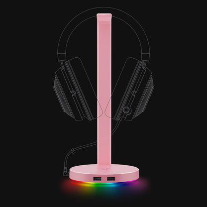 Razer Base Station V2 RC21-01510200-R3M1 Quarz Pink Chroma Headset Stand with USB 3.1 and 7.1 Surround Sound