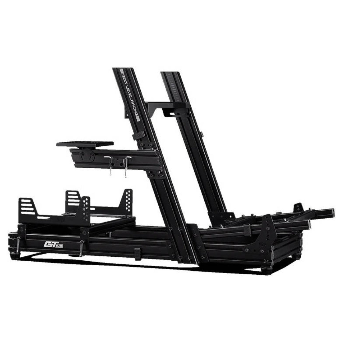 Next Level Racing GT Elite Racing Simulator Cockpit, Wheel Plate Edition, Premium Anodized Aluminum, Rigid & Highly Adjustable Mounting Supports, Dedicated GT Cockpit, Black | NLR-E022