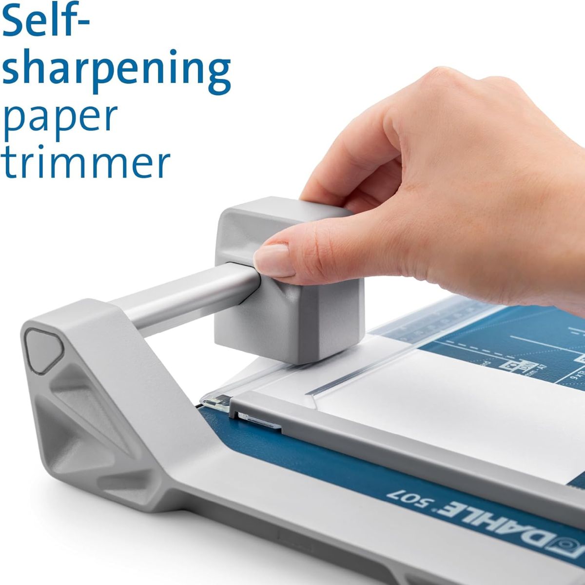 Dahle 507 Craft Creative DIN A4 Self-Sharpening Paper Trimmer | Safety Cutting Protection | Blue | DHL 00507-24040