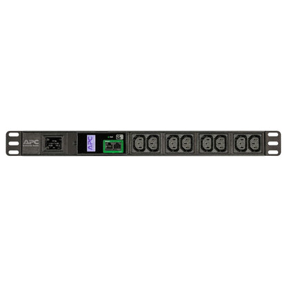APC Easy Rack PDU Metered 1U | 16A Input | 230V Output | 8 x IEC C13 Outlets | 3680VA Load Capacity | Black | EPDU1016M